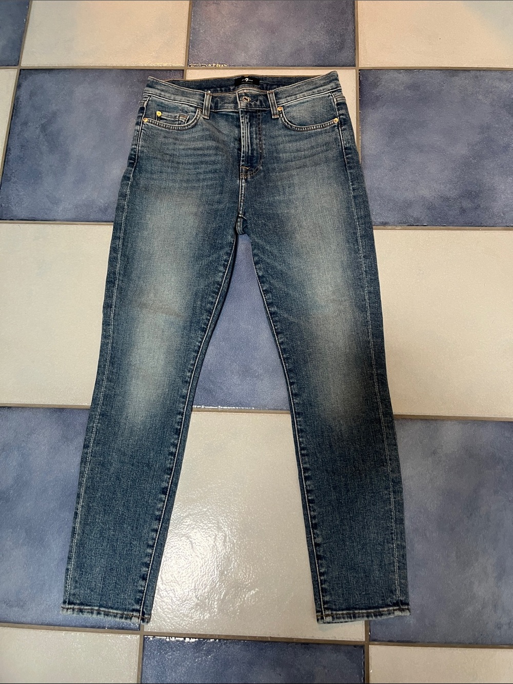 7 For All Mankind Medium Blue Denim Jeans
